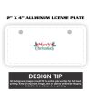 2" X 4" Aluminum License Plate  Thumbnail