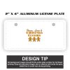 2" X 4" Aluminum License Plate  Thumbnail