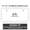 2" X 4" Aluminum License Plate  Thumbnail