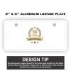 2" X 4" Aluminum License Plate  Thumbnail