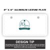 2" X 4" Aluminum License Plate  Thumbnail