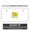 2" X 4" Aluminum License Plate  Thumbnail