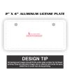 2" X 4" Aluminum License Plate  Thumbnail