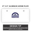 2" X 4" Aluminum License Plate  Thumbnail