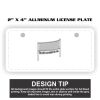 2" X 4" Aluminum License Plate  Thumbnail