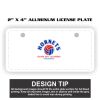 2" X 4" Aluminum License Plate  Thumbnail