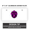 2" X 4" Aluminum License Plate  Thumbnail