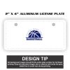 2" X 4" Aluminum License Plate  Thumbnail