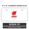 2" X 4" Aluminum License Plate  Thumbnail