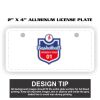 2" X 4" Aluminum License Plate  Thumbnail