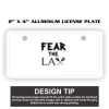 2" X 4" Aluminum License Plate  Thumbnail