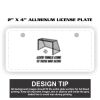 2" X 4" Aluminum License Plate  Thumbnail