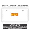 2" X 4" Aluminum License Plate  Thumbnail