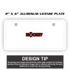 2" X 4" Aluminum License Plate  Thumbnail