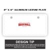 2" X 4" Aluminum License Plate  Thumbnail