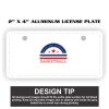 2" X 4" Aluminum License Plate  Thumbnail