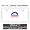 2" X 4" Aluminum License Plate  Thumbnail