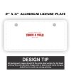 2" X 4" Aluminum License Plate  Thumbnail