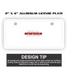 2" X 4" Aluminum License Plate  Thumbnail