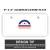 2" X 4" Aluminum License Plate  Thumbnail
