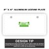 2" X 4" Aluminum License Plate  Thumbnail