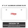 2" X 4" Aluminum License Plate  Thumbnail