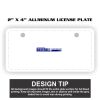 2" X 4" Aluminum License Plate  Thumbnail