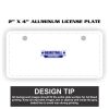 2" X 4" Aluminum License Plate  Thumbnail