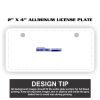 2" X 4" Aluminum License Plate  Thumbnail