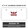2" X 4" Aluminum License Plate  Thumbnail