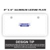 2" X 4" Aluminum License Plate  Thumbnail