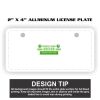 2" X 4" Aluminum License Plate  Thumbnail
