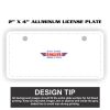 2" X 4" Aluminum License Plate  Thumbnail