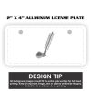 2" X 4" Aluminum License Plate  Thumbnail