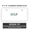2" X 4" Aluminum License Plate  Thumbnail
