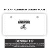 2" X 4" Aluminum License Plate  Thumbnail