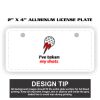 2" X 4" Aluminum License Plate  Thumbnail