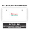 2" X 4" Aluminum License Plate  Thumbnail