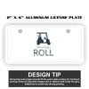 2" X 4" Aluminum License Plate  Thumbnail
