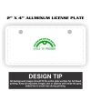 2" X 4" Aluminum License Plate  Thumbnail