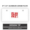 2" X 4" Aluminum License Plate  Thumbnail
