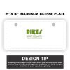 2" X 4" Aluminum License Plate  Thumbnail