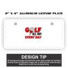 2" X 4" Aluminum License Plate  Thumbnail