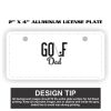 2" X 4" Aluminum License Plate  Thumbnail