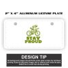 2" X 4" Aluminum License Plate  Thumbnail