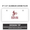 2" X 4" Aluminum License Plate  Thumbnail