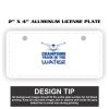 2" X 4" Aluminum License Plate  Thumbnail