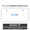 2" X 4" Aluminum License Plate  Thumbnail