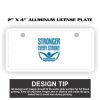 2" X 4" Aluminum License Plate  Thumbnail