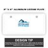 2" X 4" Aluminum License Plate  Thumbnail